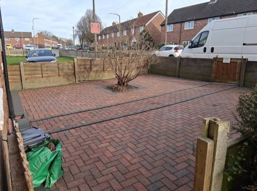 Block paving restored &mdash; after CRJ Gardening & Grounds