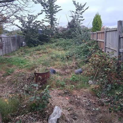 Garden stripped back & tidied — before CRJ Gardening & Grounds