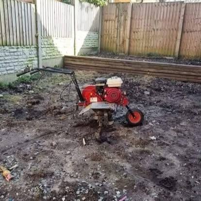 Fresh turf laid &mdash; before CRJ Gardening & Grounds