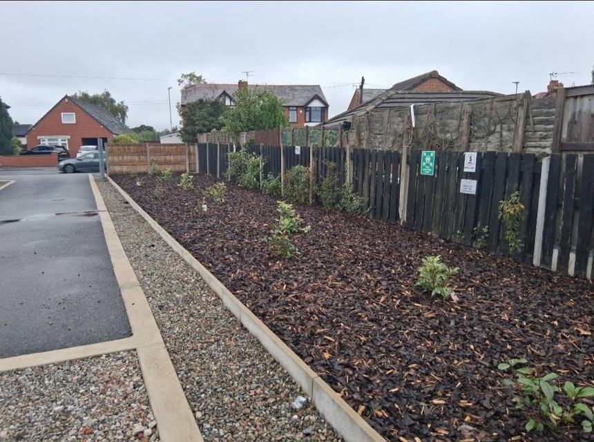 Planted border rebuilt &mdash; after CRJ Gardening & Grounds