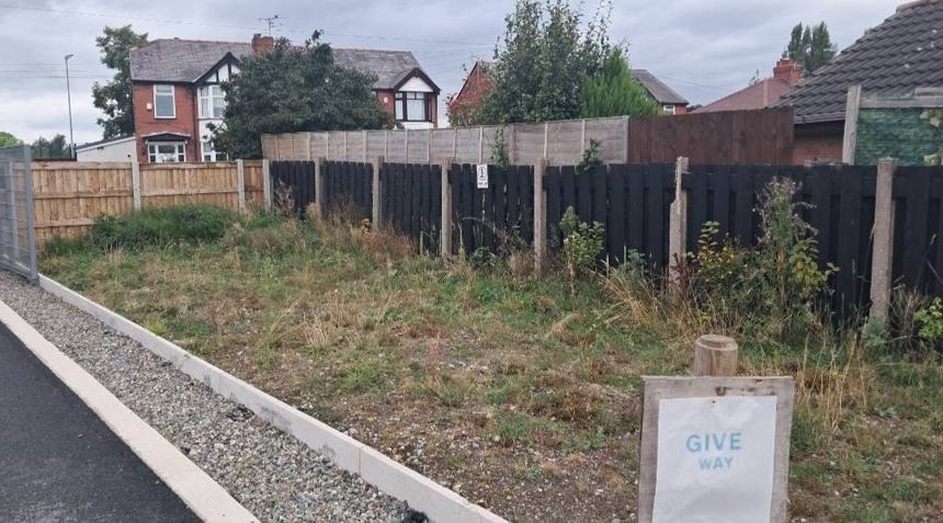 Planted border rebuilt &mdash; before CRJ Gardening & Grounds