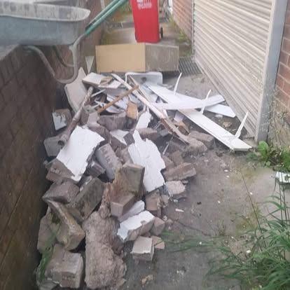 Rubble & waste cleared &mdash; before CRJ Gardening & Grounds
