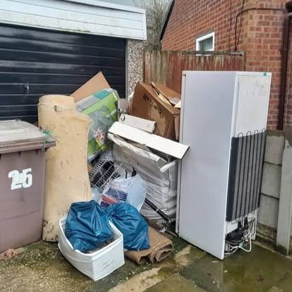 Junk & white goods removed &mdash; before CRJ Gardening & Grounds